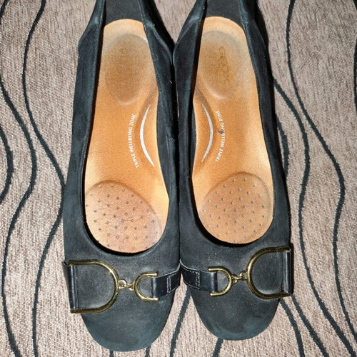 Geox ballerinas used size 39 black with anatomical insole