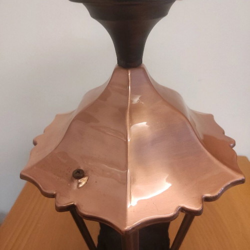 Outdoor ceiling light new, bronze and aluminum with 6 glasses