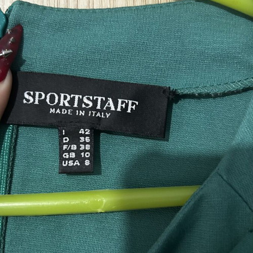 Italian Sportstaff Dress size S like new, green midi evening