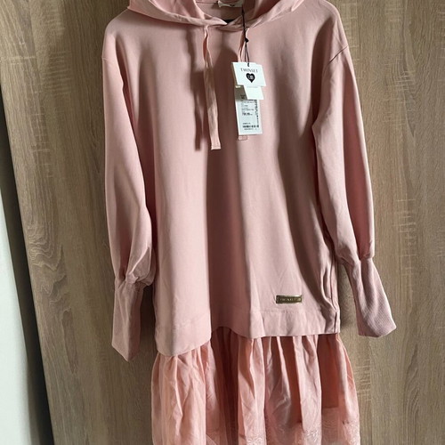 Twinset dress pink new with tags, size XS oversize