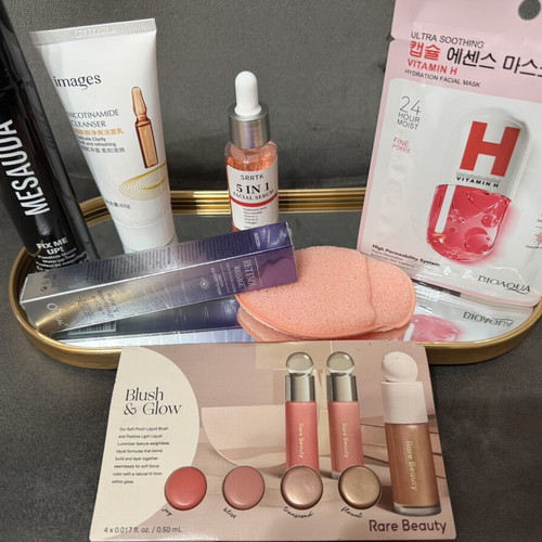 Beauty care package new, face and makeup set with 7 products
