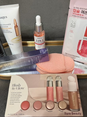 Beauty care package new, face and makeup set with 7 products