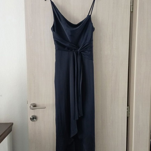Satin dress new, blue, size XS