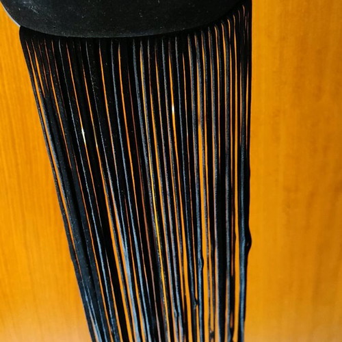Black velvet crossbody bag with fringes like new