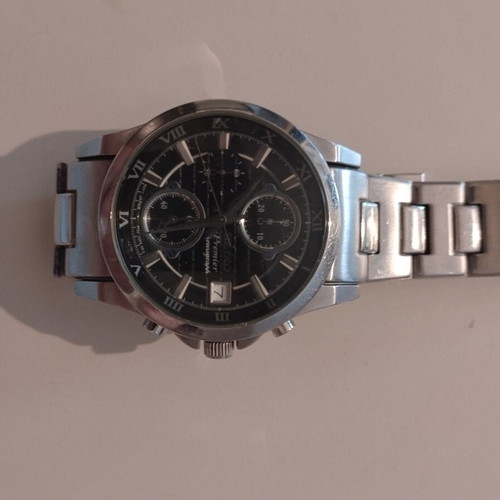 Seiko Premier Chronograph men's wristwatch used, silver