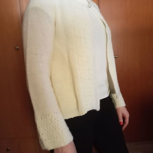 Handmade cardigan used, size M, beige