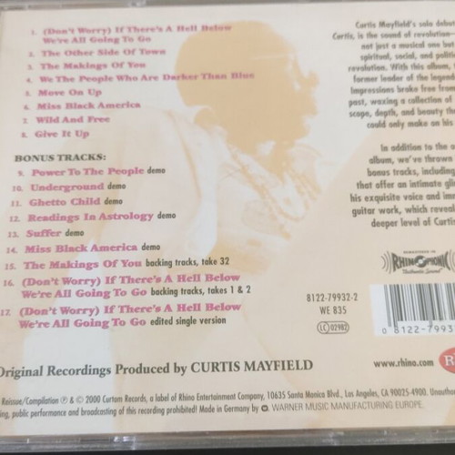 Curtis Mayfield Curtis CD used, R&B Soul