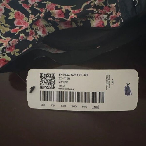 Celestino bra with floral design, size 115D
