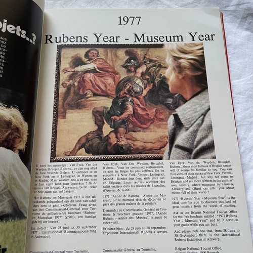 Sabena Revue collectible magazine 1977 used, Rubens tribute