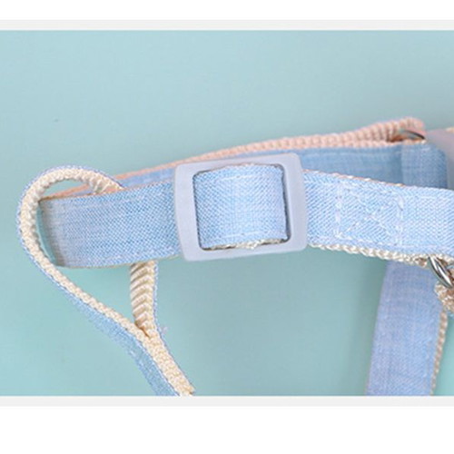 Dog harness and leash set blue with flower bloom new