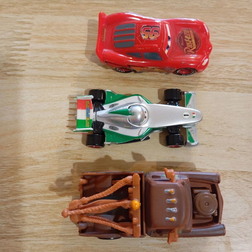 Disney Pixar collectible cars Mc Queen, Francesco Bernoulli and Mater like new