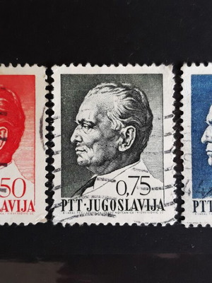 Γραμματόσημα Γιουγκοσλαβίας 1967 75η επέτειος Προέδρου Μάρσαλ Τίτο σετ 3 μεταχειρισμένα