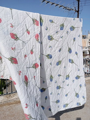 Spring double quilt used, reversible