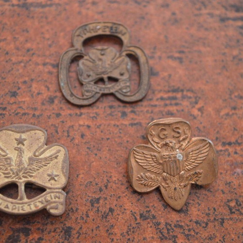 Scout pins used, set of 3, Greek and American