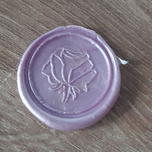Wax seal stamp rose used, diameter 2.4cm