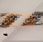  6 ξυλόγλυπτα διακοσμητικά χειροποίητα με φύλλο χρυσού