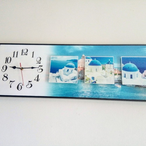 Santorini wall clock used 73x26