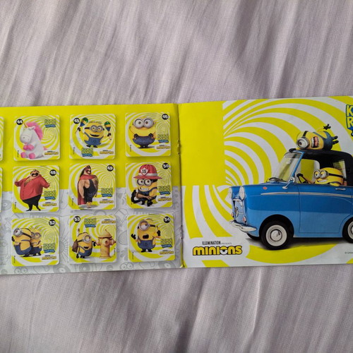 Koukou Roukou Minions album used, completed with 54 stickers