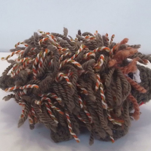 Handmade knitted hedgehog amigurumi used, 22cm