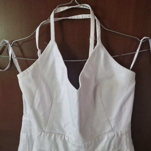 Toi&Moi white cotton short flared dress medium size like new