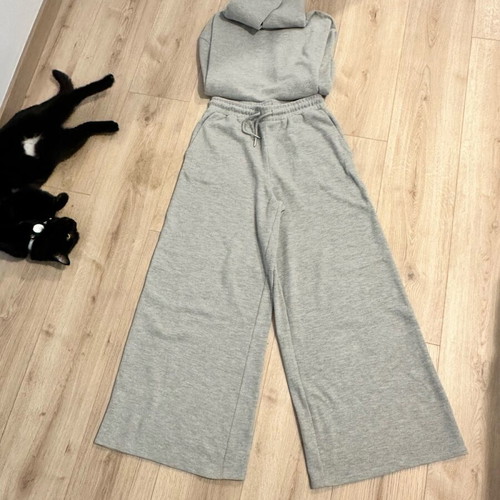 Zara tracksuit set used, soft gray fabric
