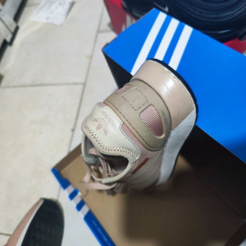 Adidas sneakers size 38 used, beige and pink
