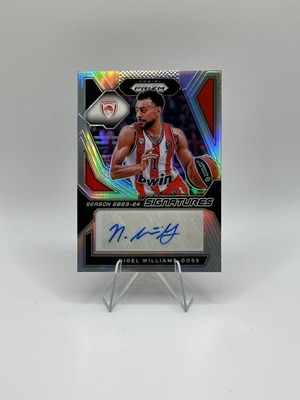 Картичка 2023-24 Euroleague Prizm Nigel Williams-Goss Signatures Auto Silver нова