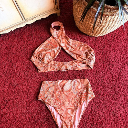 Vassia Kostara Limited Collection Bikini Set with Paisley Pattern