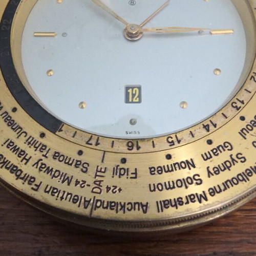 Turler Swiss Worldclock with Calendar used, 8 Days Movement