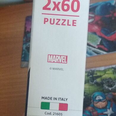 Avengers puzzles 2x60 pcs and Spiderman used