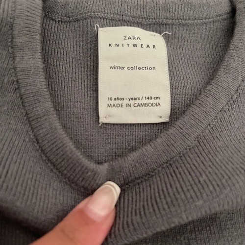 Zara gray pullover with pocket like new, size S
