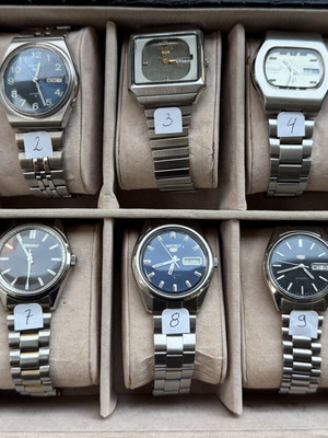 Seiko 5 watch collection like new, men's