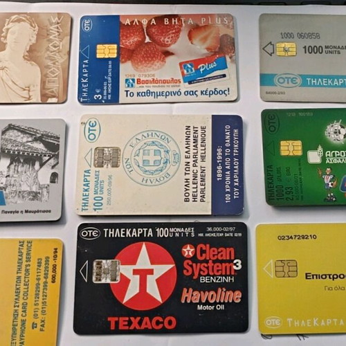 Phone cards used, collection of 200+ pieces from 1993