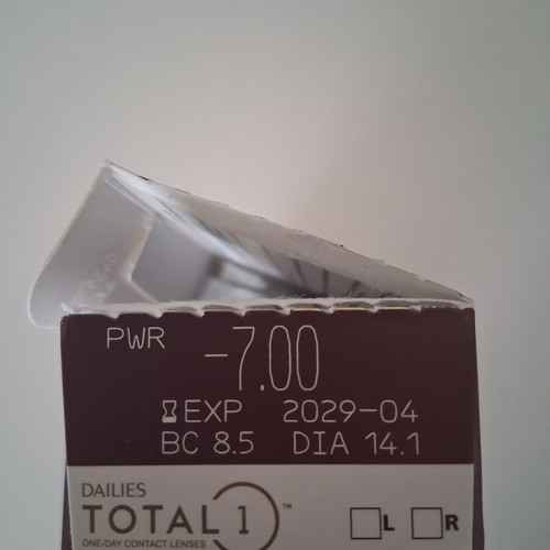 Dailies Total 1 ημερήσιοι φακοί επαφής 7 βαθμού μυωπίας, πακέτο 19