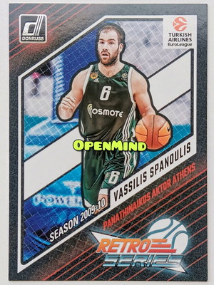 VASSILIS SPANOULIS - Retro Series #14 - Panathinaikos - Donruss Euroleague 2023-24