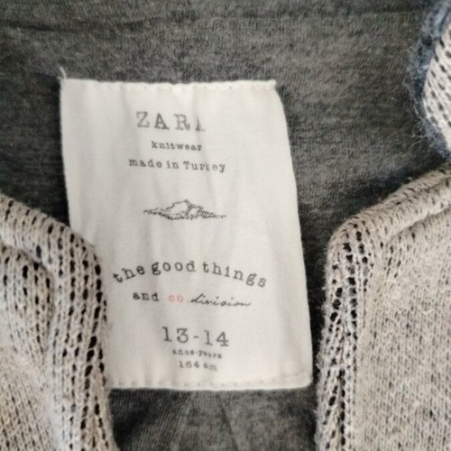 Zara knitted jacket-cardigan with Mao collar, like new, size 13-14