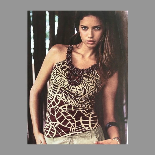 Victoria's Secret Racerback Tank Top Size XS with Wooden Beads
