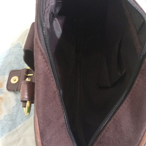 Fullah Sugah Vintage Y2K Suede Bag like new, brown
