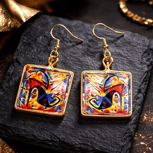Selum earrings new with multicolor sandal design