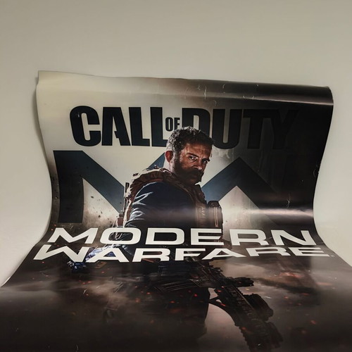 Call of Duty Modern Warfare double-sided poster used, thick paper
