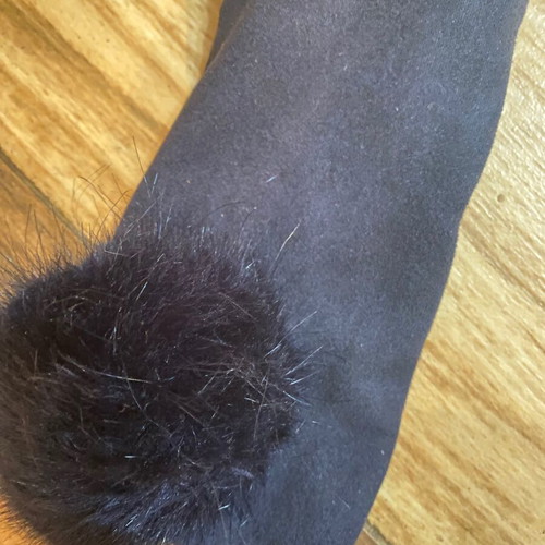 Women's velvet gloves new blue