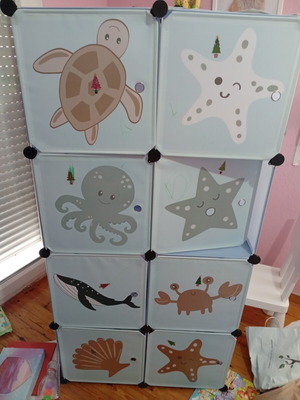 Children's Wardrobe like new, modular with animal designs