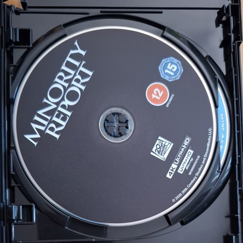 Minority Report 4K Ultra HD Blu-ray new with Greek subtitles