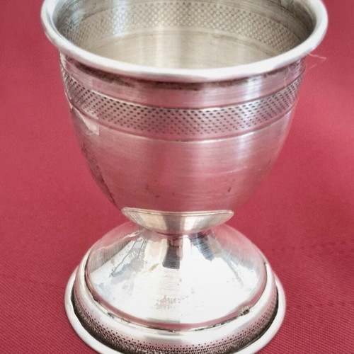 Handmade Silver 800 Egg Cup Set 1960s Vintage Boxed