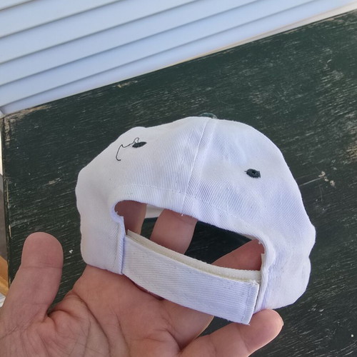 Children's hat with Have Fun print, white and green
