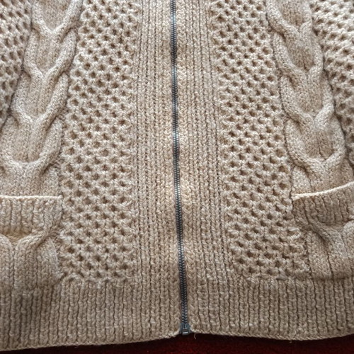 Handmade wool cardigan unisex beige like new, unworn