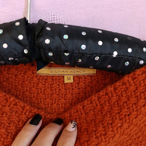 Knitted women's dress like new with short sleeves