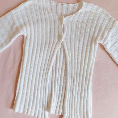 Zara knitted cardigan white like new, size 10 years