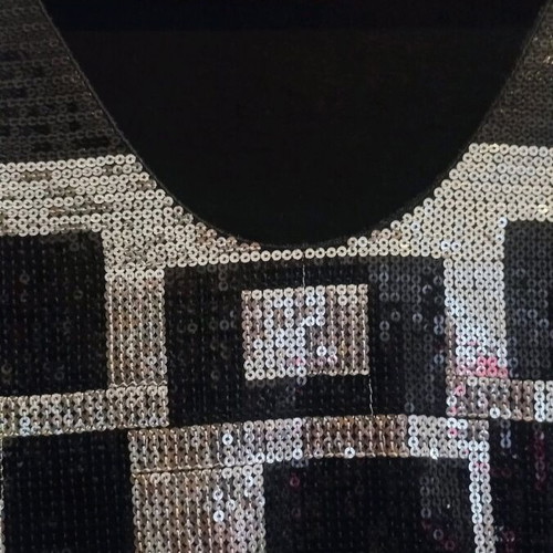 Women's black blouse with rhinestones like new, size S