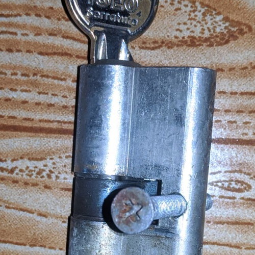 Iseo Serrature lock cylinder used with key and screw